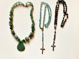 Rosenkranz Set und 1 Aventurin Halskette