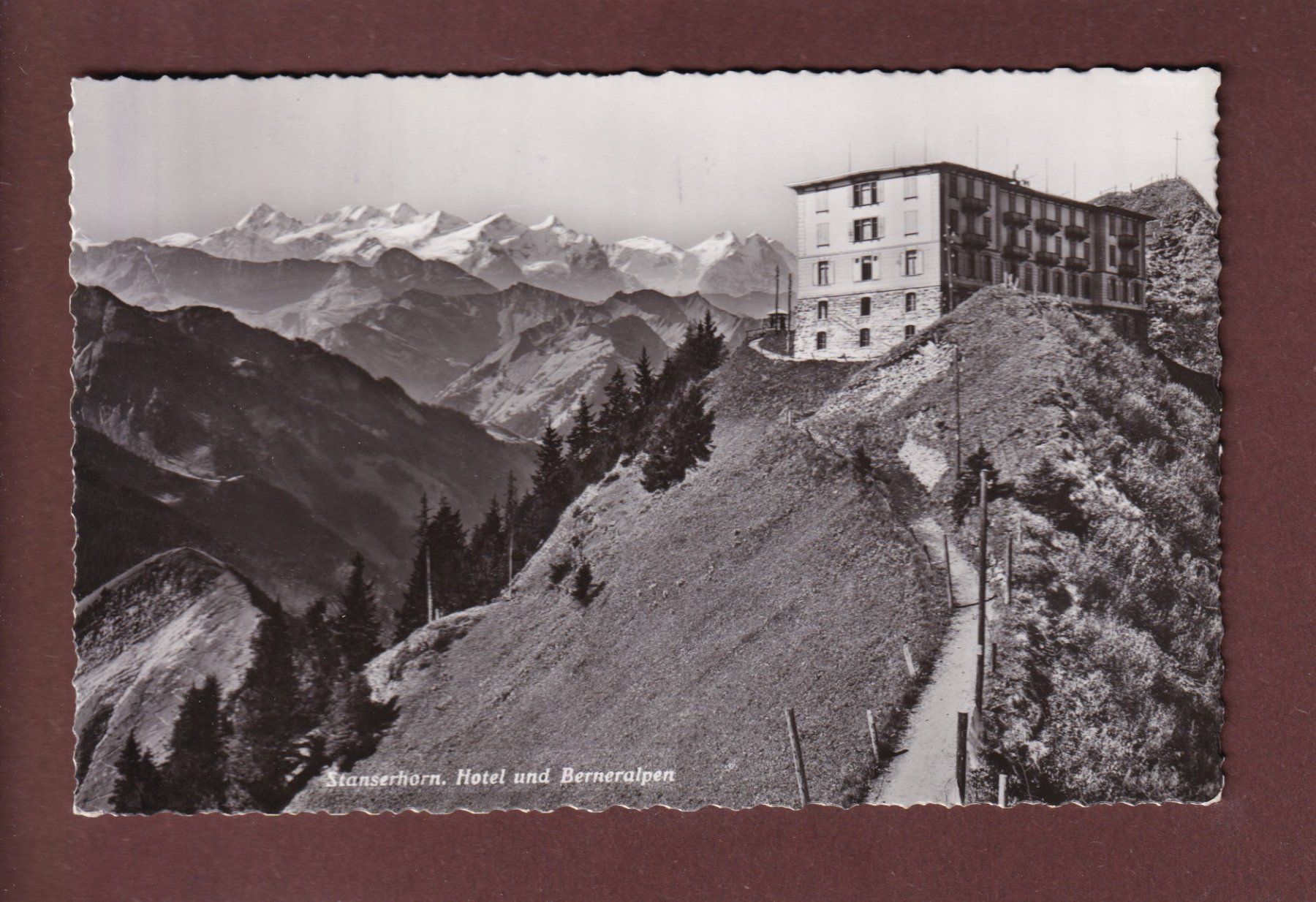 Cartoline postali: STANSERHORN - Hotel - 1940 – Usato da Pully venduto da nicecards