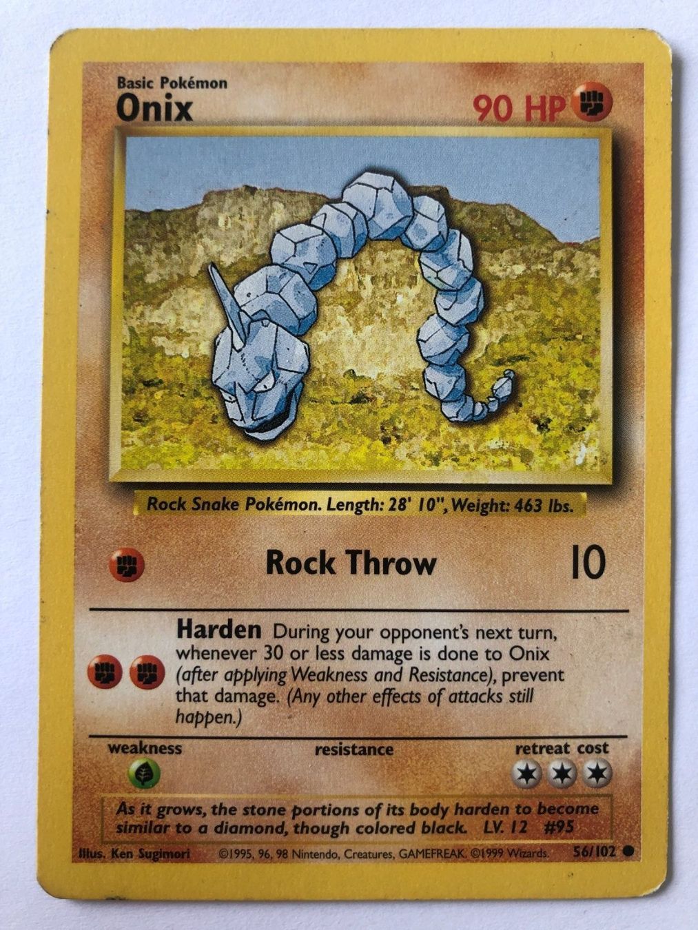 Pokémon Carte collezionabili: Onix - Base Set - Pokemon – Usato da Nussbaumen AG venduto da Bika-Shop