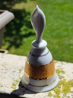 Original Imperial Limoges, Porzellan Tisch Glocke vergoldet