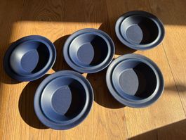 Set aus 6 Vintage Arabia Finland Blues Schusseln