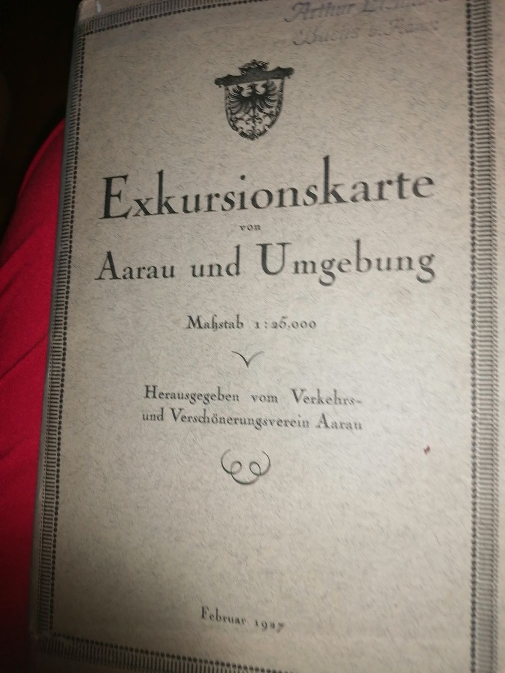 Cartine & Atlanti: 100 jährige Exkursionskarte Aarau und Umgebung – Usato da Hallau venduto da histoiremerveilleuse