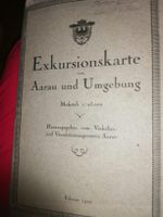 100 jährige Exkursionskarte Aarau und Umgebung