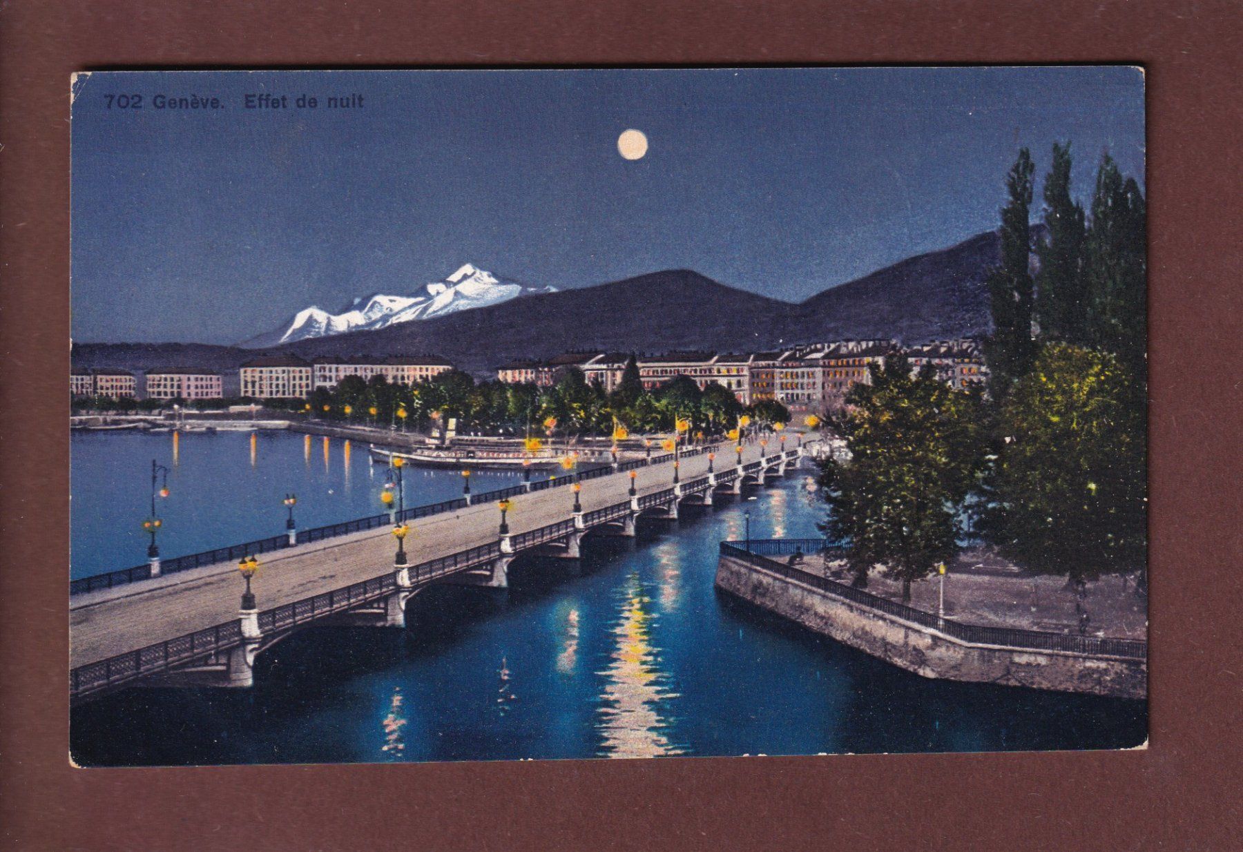 Cartoline postali: GENEVE de nuit – Usato da Pully venduto da nicecards