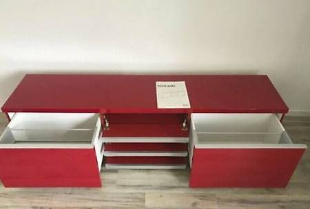 Ikea TV Möbel: IKEA TV Möbel BESTA BURS rot – Gebraucht aus Hauptwil von Polo2008 2