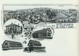 Gruss aus Künten - (AK-Lithoansicht um 1900 im Form. A4)