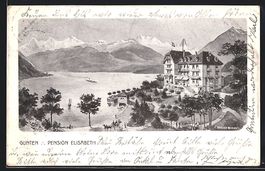 AK Gunten, Pension Elisabeth, 1909