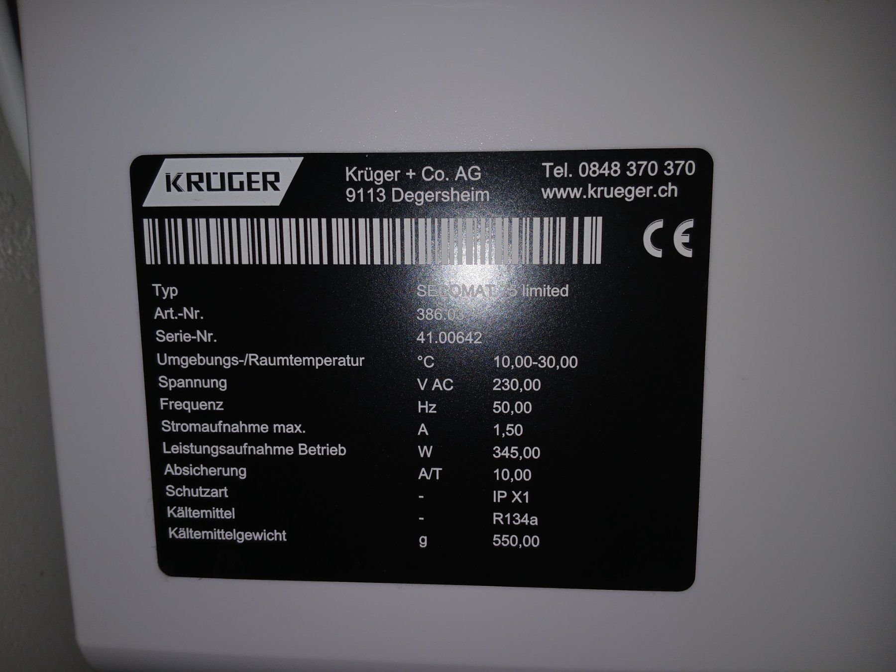Krüger Deumidificatori: Secomat 75 Krüger – Usato da Ruswil venduto da soeli01 1