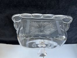 Butter oder Käse - Platte aus Glas, mit Glas-Deckel.