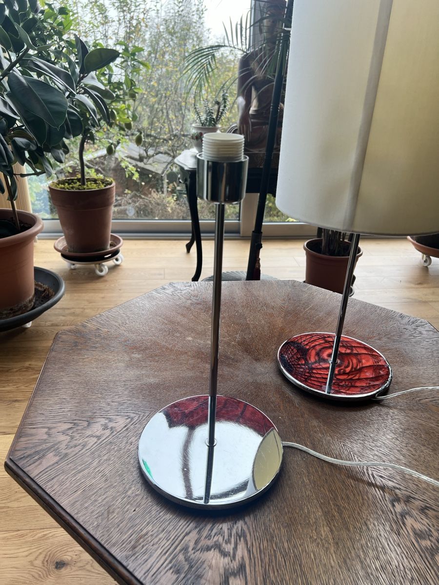 Lampen: 2 elegante Chrom Tischleuchten mit Lampenschirm – Gebraucht aus Arboldswil von psp_cjt9 2
