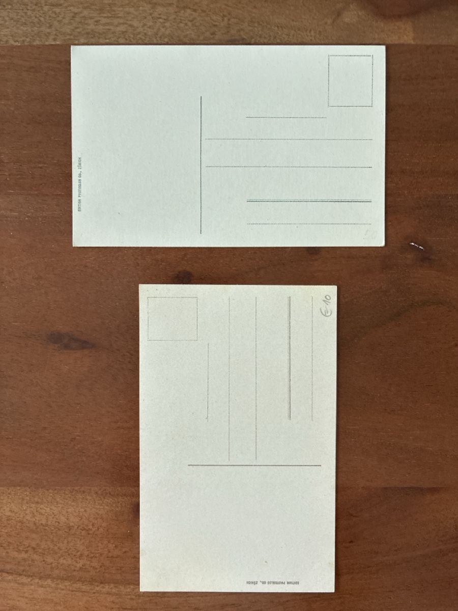 Cartoline postali: 2 Ansichtskarten Schweiz von der Gebirgspost – Usato da Oftringen venduto da Cla.vD.74 1
