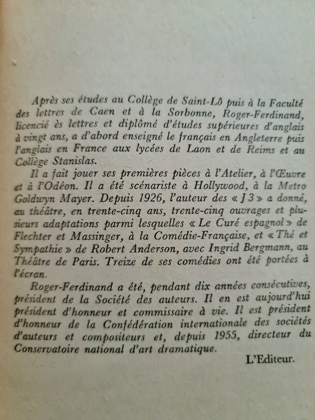 Libri: Théâtre / Roger-Ferdinand. – Usato da Cortaillod venduto da signep 2
