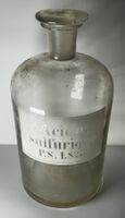 Große Antike Apothekerflasche Acide Sulfurique Um 1900 26cm