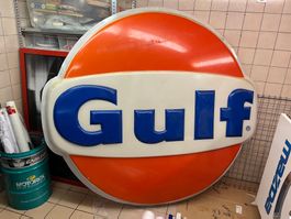 6’ Gulf - Leuchtreklame-Schild aus den USA