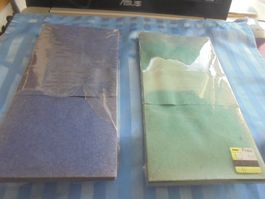 40 edle Kuverts blau und grün