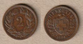 2 Rappen 1890