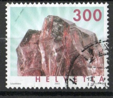 Tutti i francobolli: 2003 - Freimarken "Mineralien" Rutilquarz – Usato da Schaffhausen venduto da poststamp