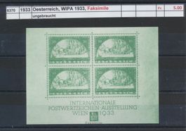 1933 Österreich, WIPA - Block", Faksimile
