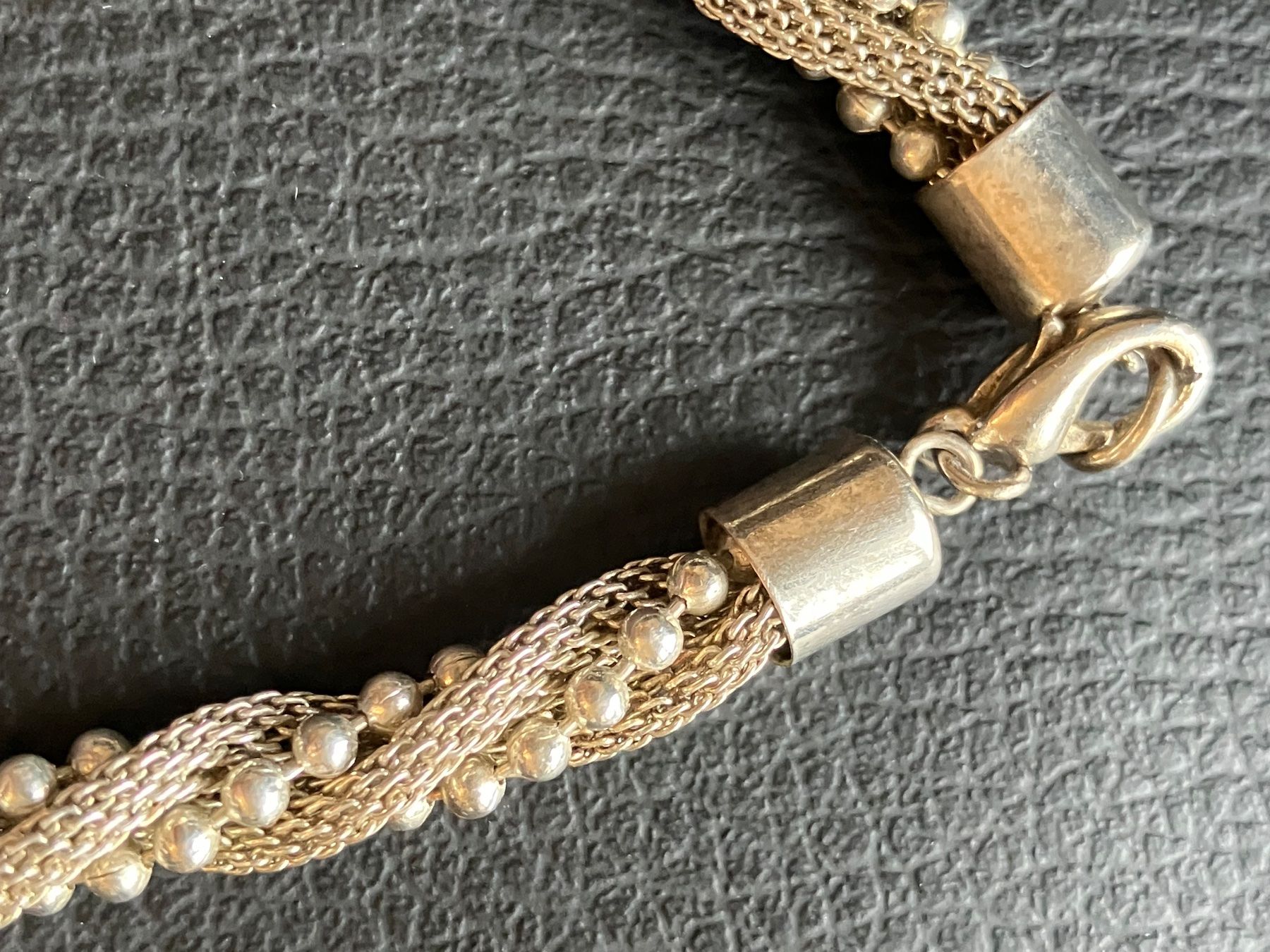 Catenine: Collier vintage torsadé argenté – Usato da Peseux venduto da Chimon59 3