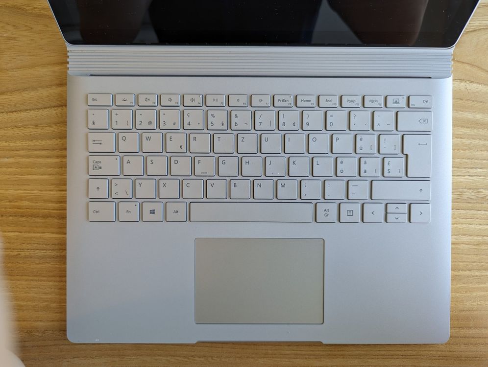 Custodia In Pelle PU Per Microsoft Surface Book 3 / Book 2 13,5'' - Grigio Scuro - Con Supporto Tastiera E Anello Per Penna