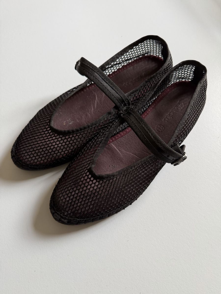 Scarpe da donna: Flabelus Netz Ballerinas mit Riemchen Gr. 38 – Usato da basel venduto da j_4056