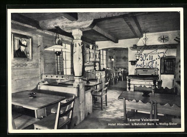 Ansichtskarten: Bern, Hotel Hirschen, Taverne Valaisanne – Gebraucht aus Berlin von bartko-reher