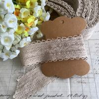 Spitze Spitzenband Baumwolle beige 220cm dentelle coton