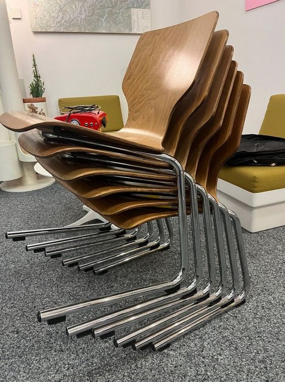 Embru Stühle: 6 Freischwinger Stühle stapelbar (Embru Stil) – Gebraucht aus Solothurn von PHEG 1