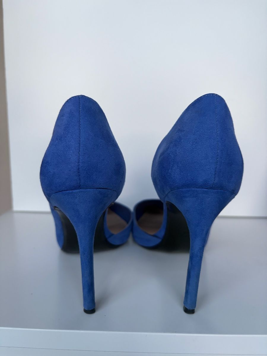 Mango Scarpe da donna: Mango Blue Suede Heels - Size 39 – Usato da Nyon venduto da Deb_D39 5