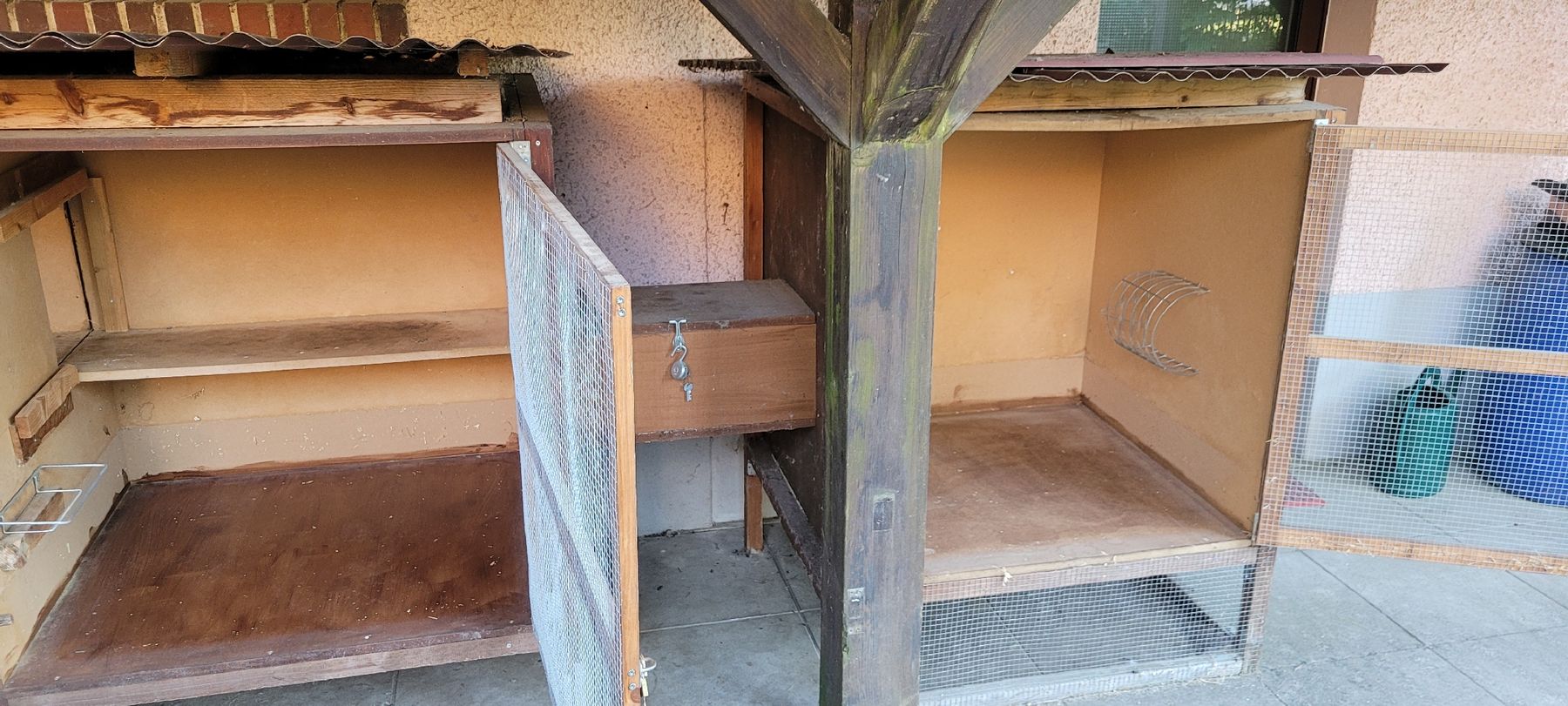 Cages, transport & sécurité: Holz-Kleintiergehege mit 3 Abteilen – D'occasion à Frauenfeld par ricola22 6