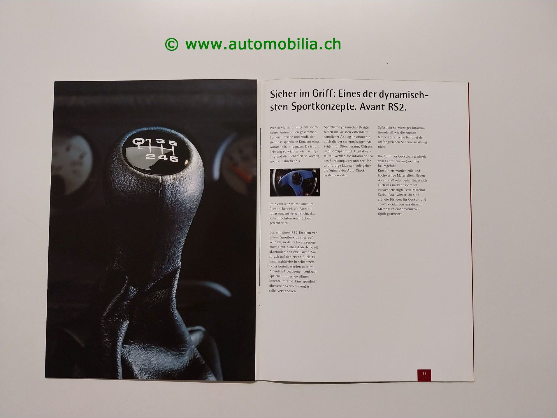 Audi Dokumente: Audi RS2 Avant 1994/01 Prospekt deutsch – Gebraucht aus Weingarten-Kalth von Bettelbruenneli 4