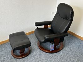 Stressless Sessel mit Hocker Consul Grösse M schwarz neu 