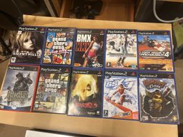 Jeux vidéo PlayStation 2, lot de 10 jeux, bon état