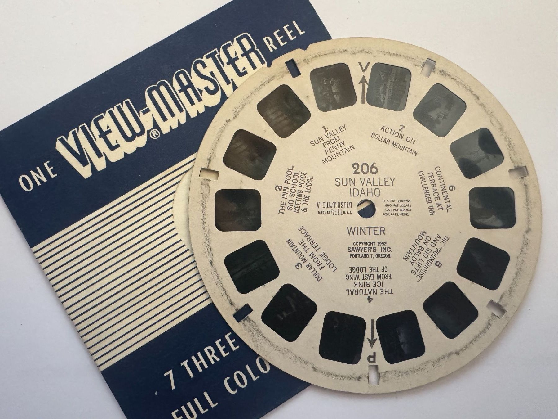 View-master Giocattoli: View-Master 3D: Nr. 206 SUN VALLEY IDAHO WINTER – Usato da Tegerfelden venduto da siebenmacky 2