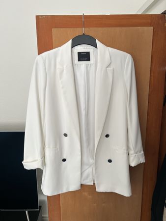 Bershka Blazer weiss, Gr. S