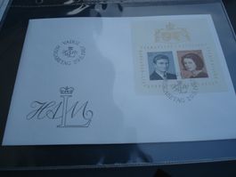 Liechtenstein FDC Block Vermählung 1967