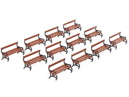 12 MODELLBAU PARKBÄNKE - MODELL EISENBAHN PARKBANK 1:87 - HO