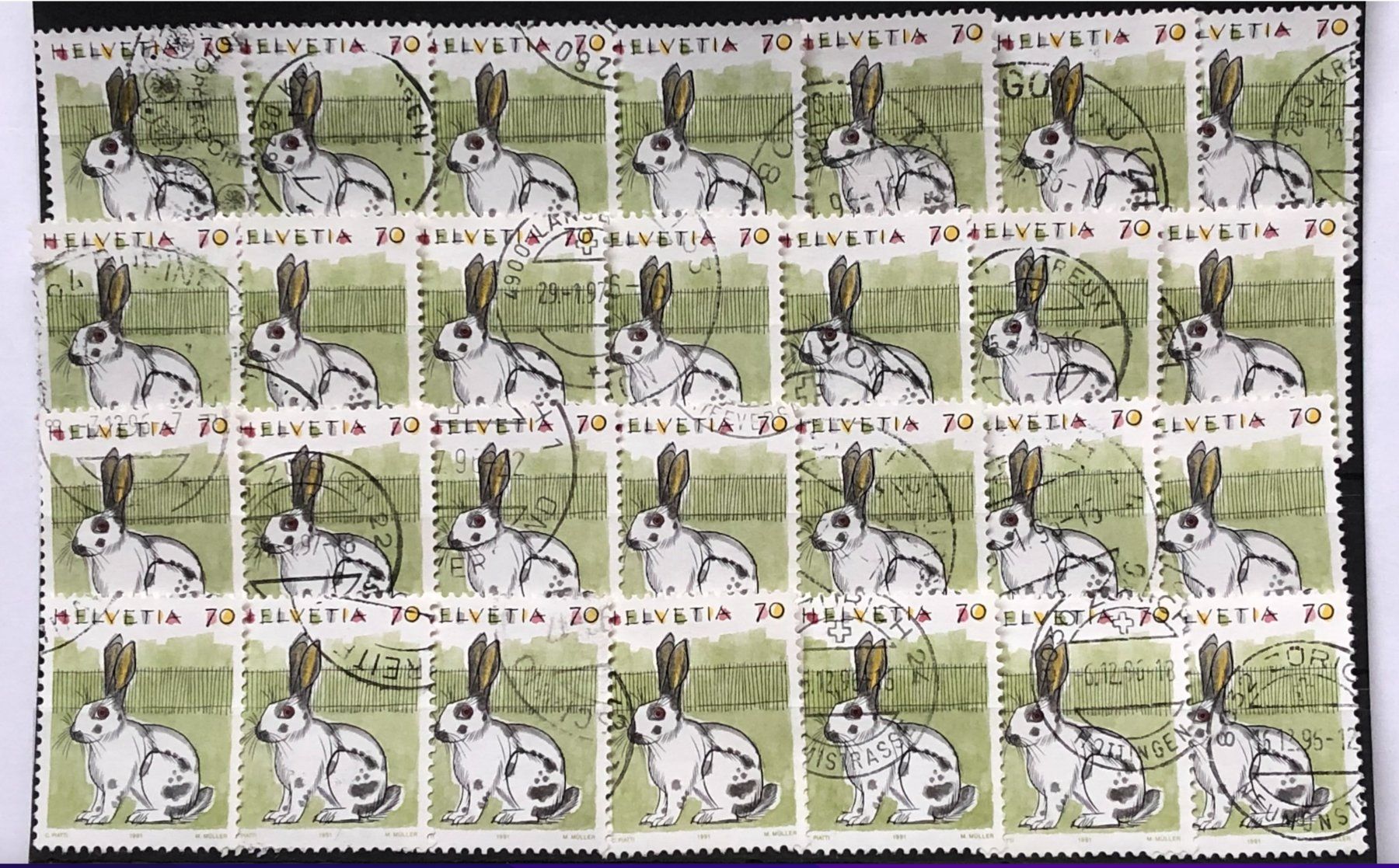 Alle Briefmarken: Nr.791 Steckkarte mit Stempel – Gebraucht aus Aarau von Billa007