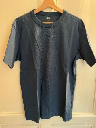 uniqlo tshirt blue blau cotton baumwolle