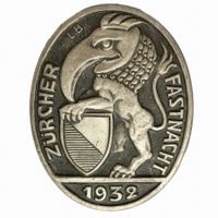 Pin Zürcher Fasnacht Plakette 1932