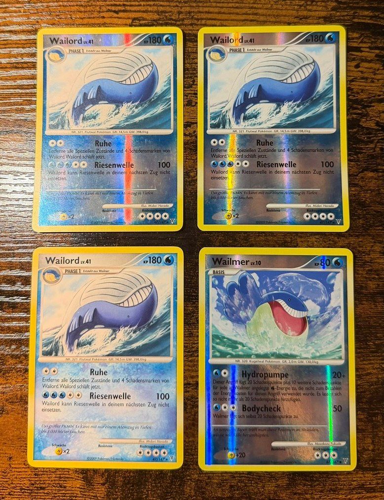 Pokémon Carte collezionabili: Wailord & Wailmer Bundle / 47 & 87 – Usato da Zürich venduto da PEACECOCOON