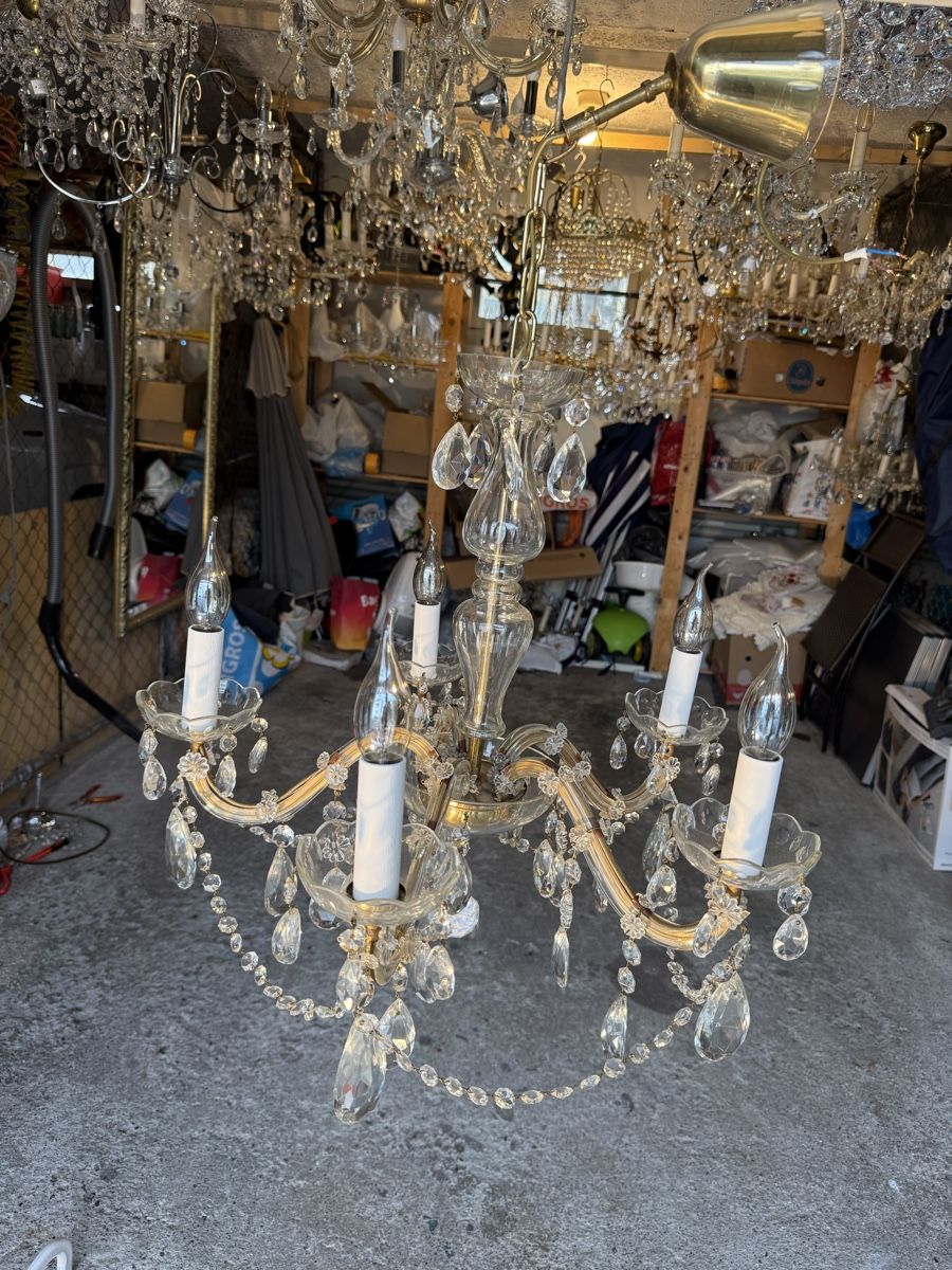 Lampadari & plafoniere: Antiker Glas Kristall Kronleuchter – Usato da Benglen venduto da Dubai1234