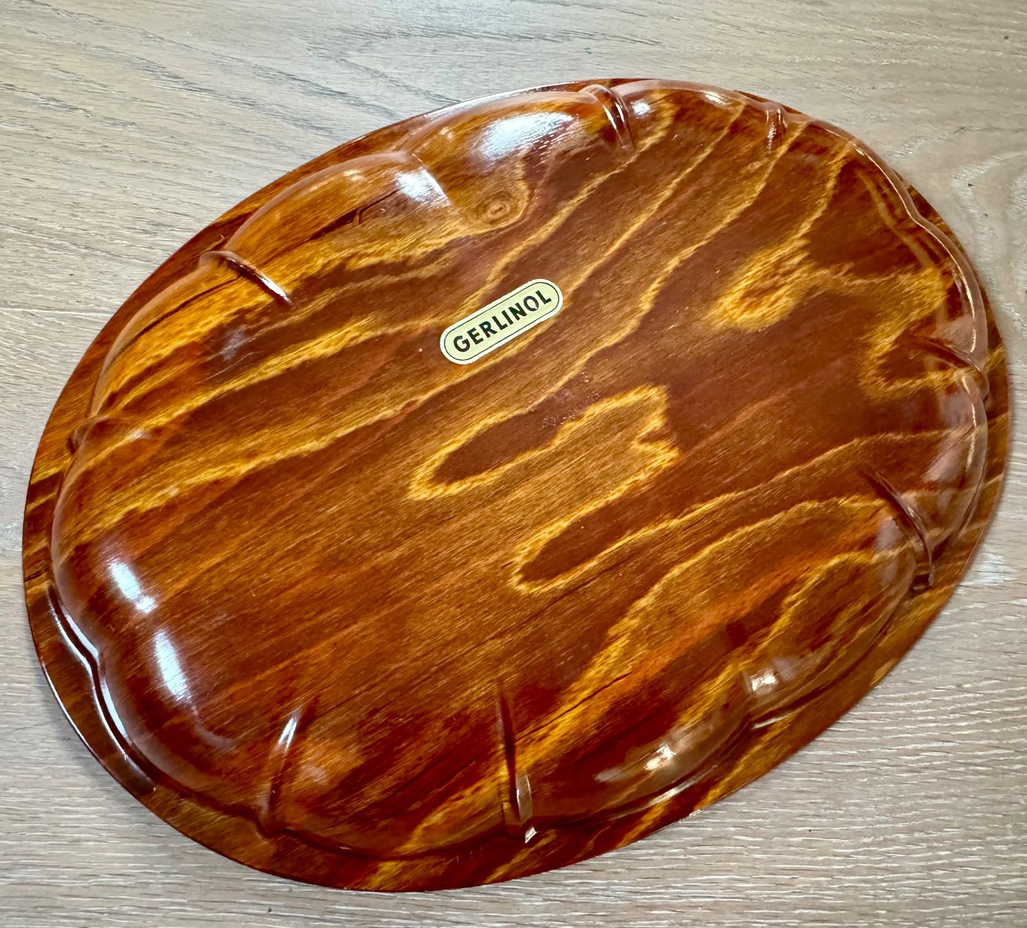 Servierplatten: Gerling Ohligs Gerlinol Holz Schale Tablett Teller 60er – Gebraucht aus Rothrist von Luckywinner 2