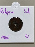 Belgique - 5 centimes - 1906 - Flamand 