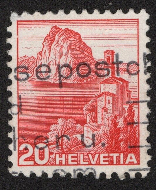 Tutti i francobolli: 55b CH 1938 S. Salvatore/z – Usato da Breganzona venduto da dede46 1