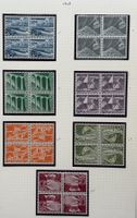 LOT 4 ER BLOCKS BRIEFMARKEN SCHWEIZ NEU1949