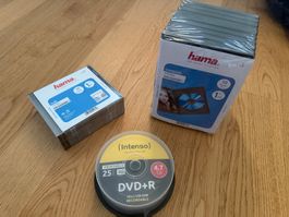 DVD+R RW 4.7 GB Rohlinge Intenso, CD-Hüllen und DVD-Hüllen