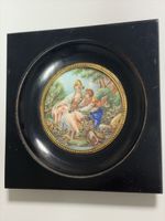 Miniatur (nach) Boucher L'Automne Emaille gerahmt 19. Jhdt