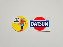 2 alte Datsun Sticker / Aufkleber