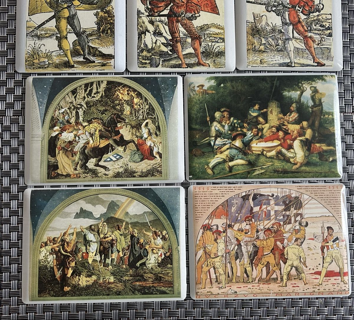 Schweizer Armee Schilder: Lot -- 9 x Blechschilder Schweizer Geschichte – Gebraucht aus Gossau SG von Gallus00 2